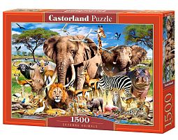 Castorland Puzzle 1500 details: Animals of the savanna