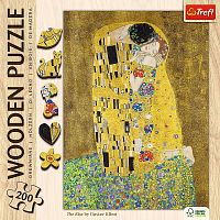 Wooden Trefl puzzle 200 pieces: Klimt. A kiss