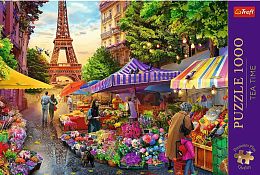 Trefl 1000 Pieces Puzzle: Tea Time. Flower Market, Paris