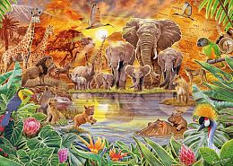 Schmidt Puzzle 1000 pieces: St.Sandram The Animal World of Africa