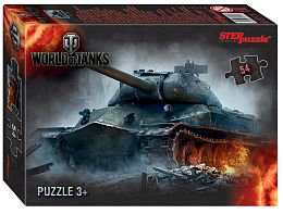 Set of 5 puzzles with 54 parts Step: World of Tanks