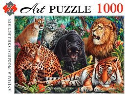 Artpuzzle 1000 Pieces Puzzle: Wild Cats