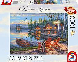 Schmidt 1000 Piece Puzzle: Bush. The shores of Moon Lake. New York