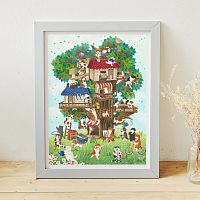 Pintoo Puzzle 1200 pieces: Nyansongi. Colored Cat Tree
