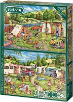 Falcon 2x500 Puzzle pieces: Outdoor recreation