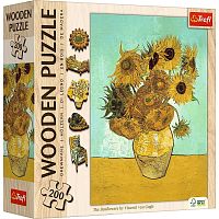 Wooden Trefl puzzle 200 pieces: Vincent Van Gogh. Sunflowers