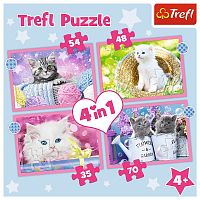 Trefl Puzzle 35#48#54#70 details: Funny Kittens