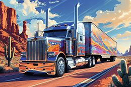 Trefl 160-piece Puzzle: Truck on the Road