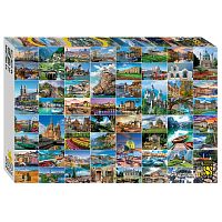 Step puzzle 3000 pieces: Sights of Europe