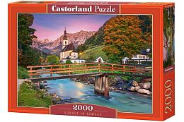 Puzzle Castorland 2000 details: Sunset in Ramsau