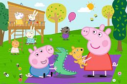 Puzzle Trefl XXL 60 pieces: Having fun with my brother, Peppa Pig