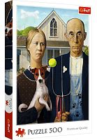 Trefl 500-piece puzzle: American Gothic. Dog Edition (MARKDOWN)