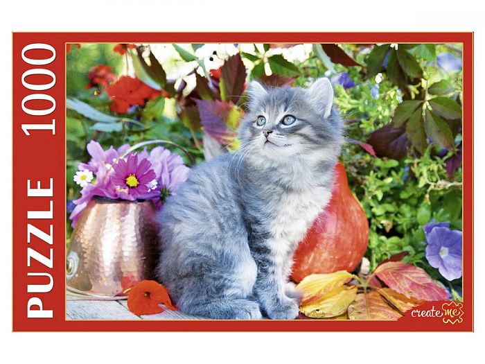 Puzzle Red Cat 1000 parts: A kitten in colors КБ1000-7880