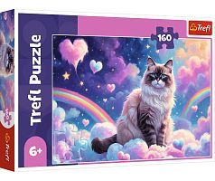 Trefl 160-piece Puzzle: Cat over the Rainbow
