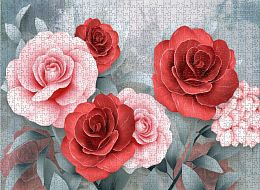 Nova 1000 Puzzle pieces: Pink and Red Roses