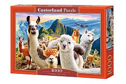 Puzzle Castorland 1000 details: Selfie Llamas