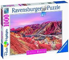 Ravensburger 1000 Pieces Puzzle: Rainbow Mountains. China