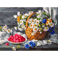 Painting by numbers Snow White: Still Life with raspberries