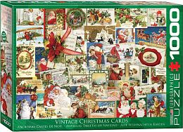 Puzzle Eurographics 1000 pieces: Vintage Christmas cards