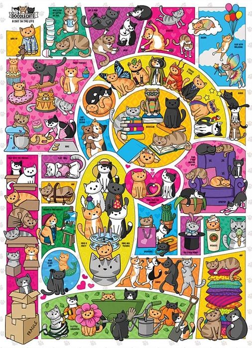 Cobble Hill 1000 Pieces Puzzle: Crazy Cats 80364