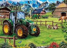 Schmidt 1000 Piece Puzzle: Alpine Pasture with tractor
