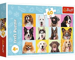 Trefl Puzzle 60 pieces: Cute Dogs