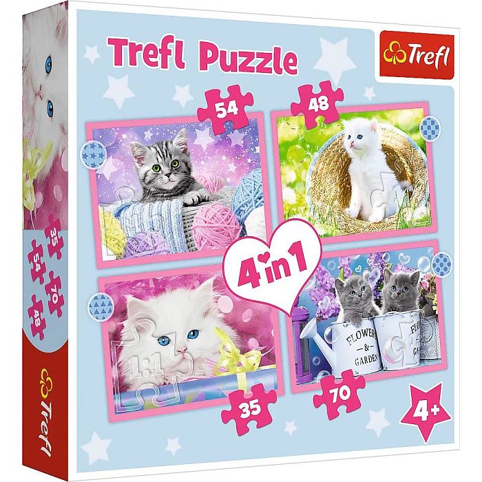 Trefl Puzzle 35#48#54#70 details: Funny Kittens TR34396