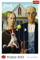 Trefl 500-piece puzzle: American Gothic. Dog Edition (MARKDOWN)