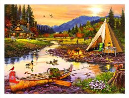 Pintoo 1200-piece puzzle: McNeil Camp Studio. Golden Harbor