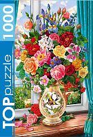 TOP Puzzle 1000 pieces: Delicate bouquet of flowers