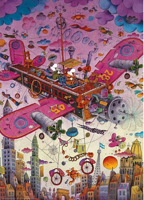 Puzzle Heye 1000 pieces: Flying on an airplane 29887