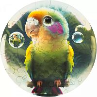 Wooden UNIDRAGON puzzle 30 pieces: Bubblezz. The parrot