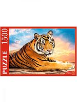 Puzzle Red Cat 1500 pieces: Big Tiger at sunset