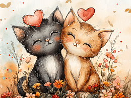 Wooden puzzle with 500 pieces. Furry creatures. Cats who know the secret of happiness