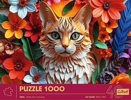 Trefl 1000-piece Puzzle: 40 years of Trefl the Cat