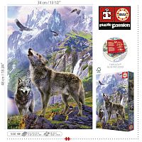 Educa 500 Pieces Puzzle: Wolves in the Rocks