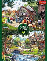 Trefl 2x500 Piece Puzzle: Small Town Life