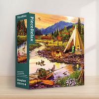 Pintoo 1200-piece puzzle: McNeil Camp Studio. Golden Harbor