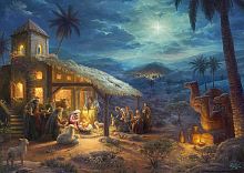 Schmidt 1000 Pieces Puzzle: T. Kincaid The Birth of Christ