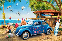 Eurographics 1000 Piece Puzzle: VW Beetle Surf Hut
