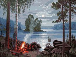 Painting by numbers Snow White: White Nights in Karelia