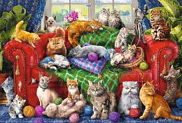 Trefl Puzzle 1500 pieces: Kittens on the couch