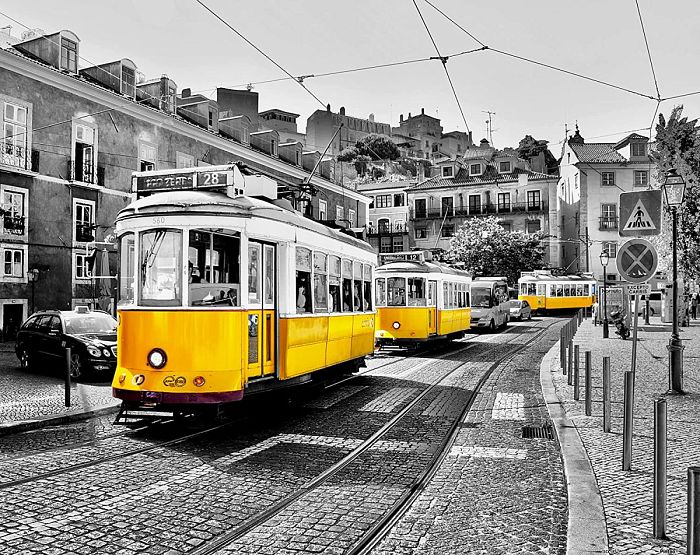 Puzzle Pintoo 500 items: Yellow tram Н1767