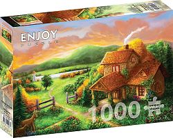 Enjoy 1000 Pieces Puzzle: Cottage at Dusk