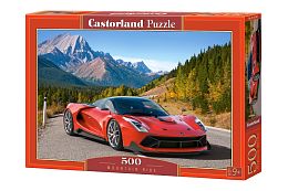 Puzzle Castorland 500 details: a Car in the mountains