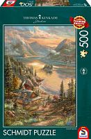 Schmidt 500-piece puzzle: T. Kincaid. Splendor on the lake shore