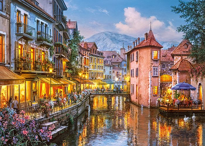 Cherry Pazzi Puzzle 1000 pieces: An evening in Annecy CP30257