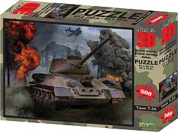 Prime 3D puzzle 500 pieces: a T-34 Tank