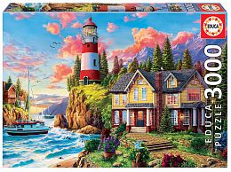 Educa puzzle 3000 pieces: Landscape, lighthouse