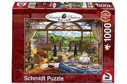 Schmidt puzzle 1000 pieces: D. Davison-in Porch in the garden